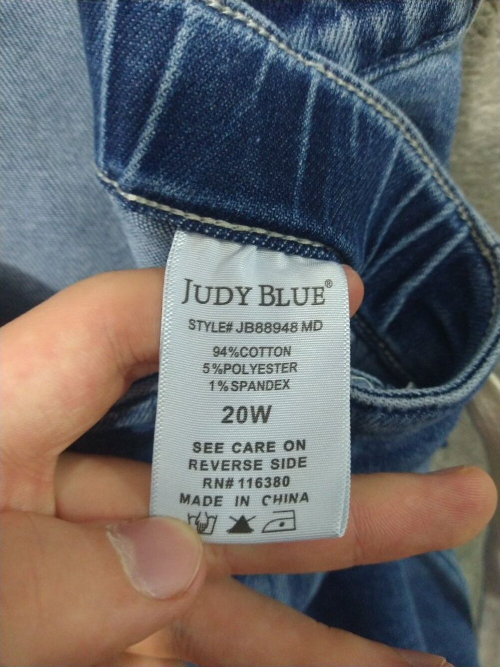 Judy Blue Joggers Womens 20W Denim High Waist Stretch Drawstring Medium Wash - Picture 8 of 10